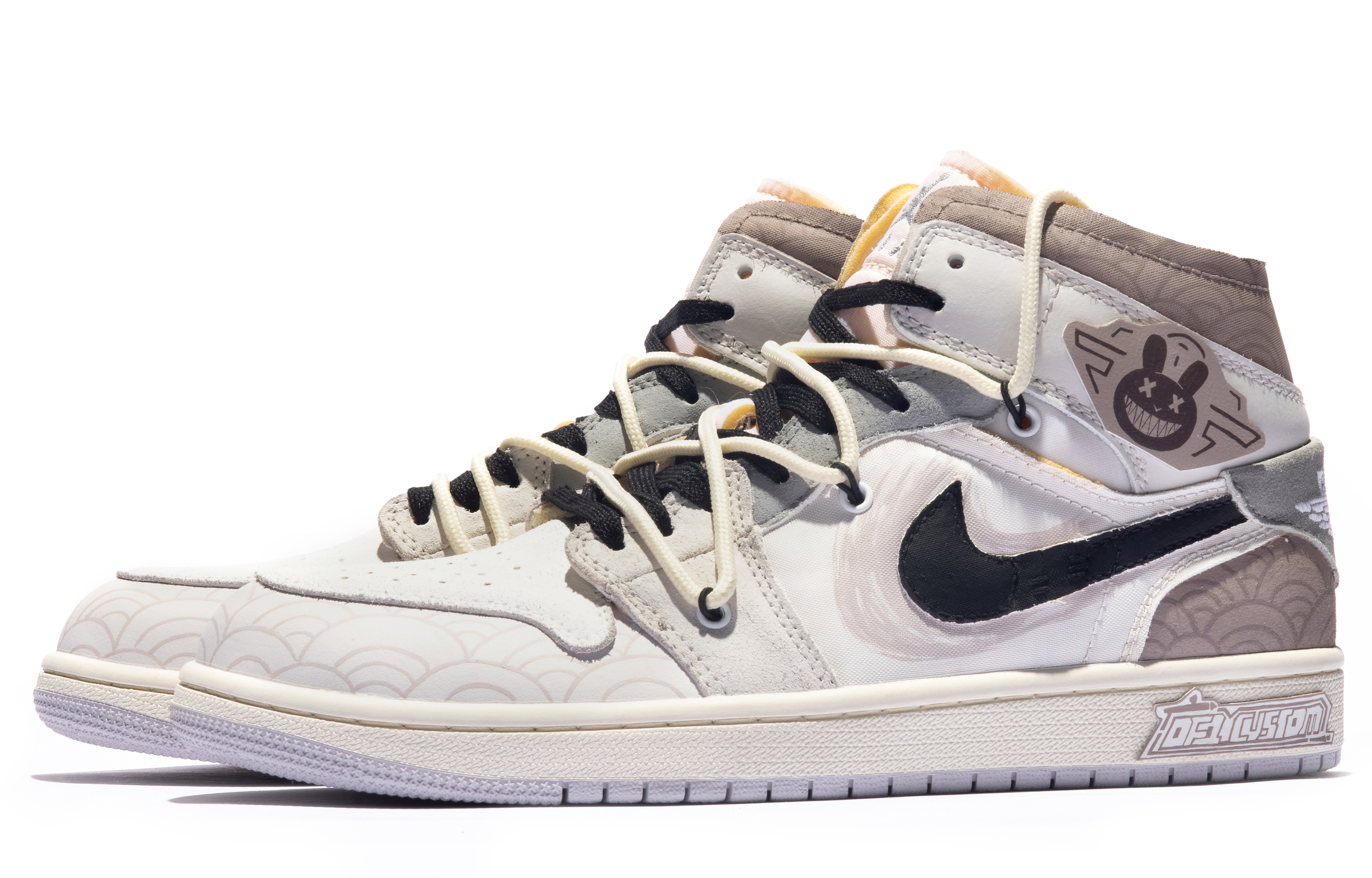 Shop Zapatillas Personalizadas Air Jordan 1 Mid 'Dragón de la Suerte' DQ3726-100(TeamM-女款瑞气玲灵S-BOX)