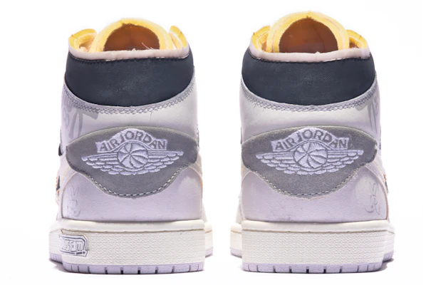【定制球鞋】Jordan Air Jordan 1 Mid 達芬奇定制 特殊鞋盒 百事從歡 中幫 復古籃球鞋 GS 灰藍 Purchase 【定制球鞋】Jordan Air Jordan 1 Mid 達芬奇定制 特殊鞋盒 百事從歡 中幫 復古籃球鞋 GS 灰藍