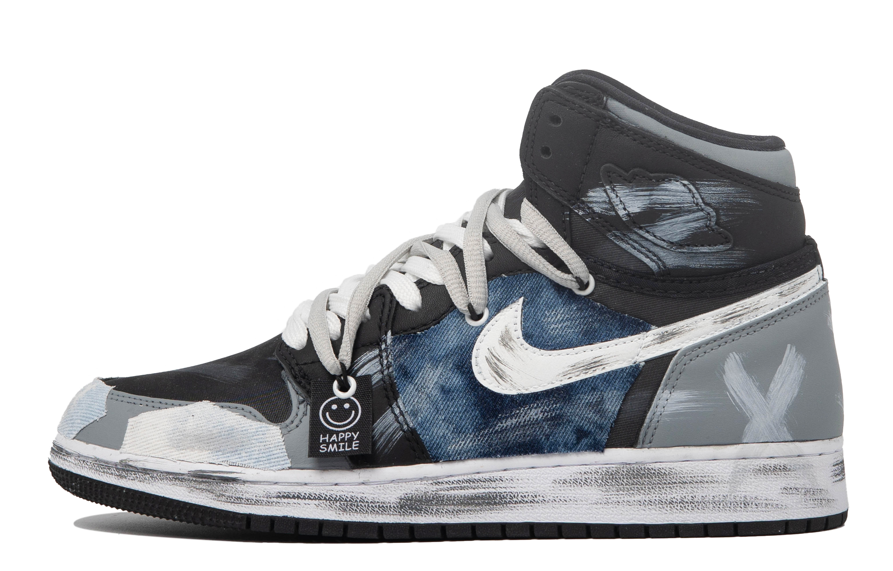 Order [定制鞋] 耐克AJ1复刻版高帮OG'达芬奇深色牛仔' 555088-060(TeamM-男女同款暗夜S-BOX)