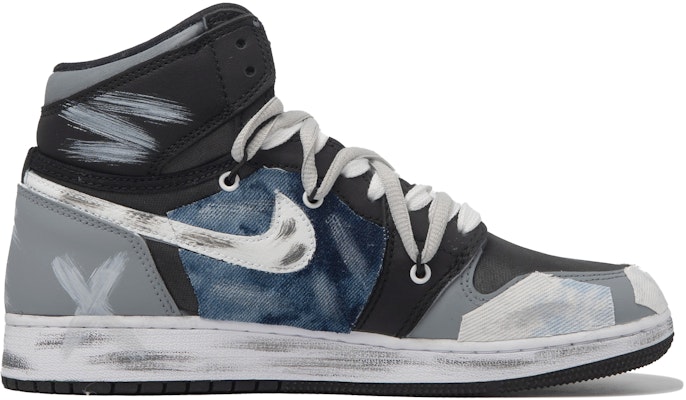【定制球鞋】Jordan Air Jordan 1 Retro High OG 牛仔布 達芬奇定制 特殊鞋盒 暗夜 牛仔 高幫 復古籃球鞋 男女同款 灰黑 Lookbook 【定制球鞋】Jordan Air Jordan 1 Retro High OG 牛仔布 達芬奇定制 特殊鞋盒 暗夜 牛仔 高幫 復古籃球鞋 男女同款 灰黑