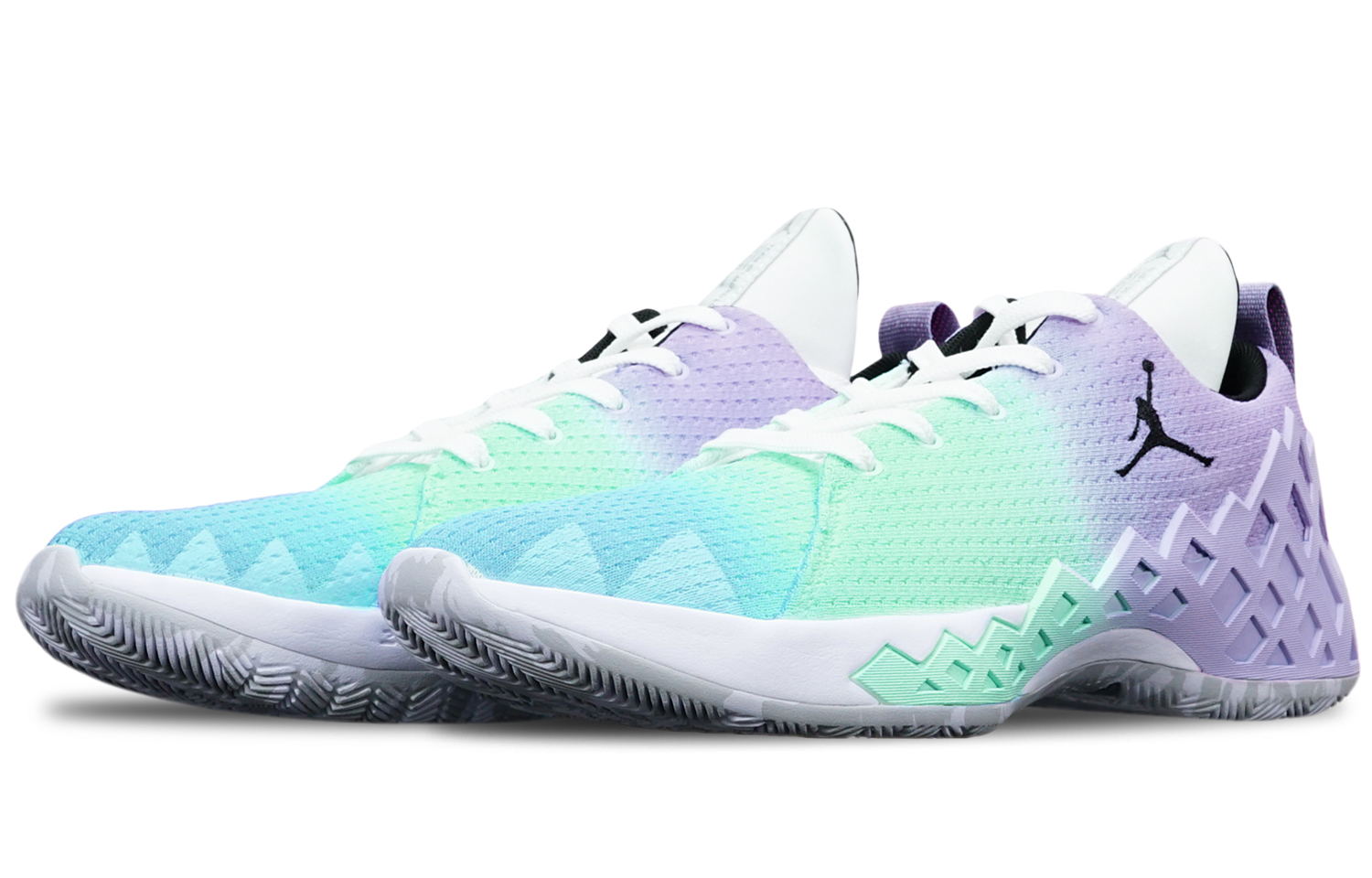 Shop 에어조던 다이아몬드 로우 '블루그린퍼플 마카롱' (커스텀) CI1209-101(TeamT-实战蓝绿紫渐变S-BOX)