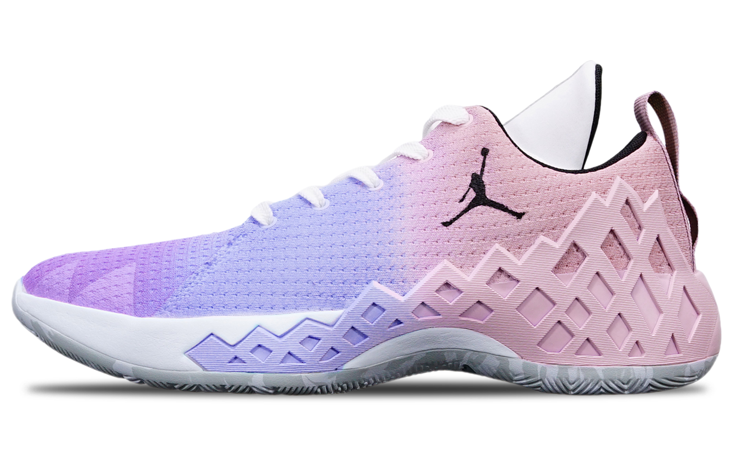 Order [Kasut Custom] Air Jordan Jumpman Diamond Low 'Makaron Gradasi Ungu-Merah Jambu' CI1209-101(TeamT-实战紫粉渐变S-BOX)