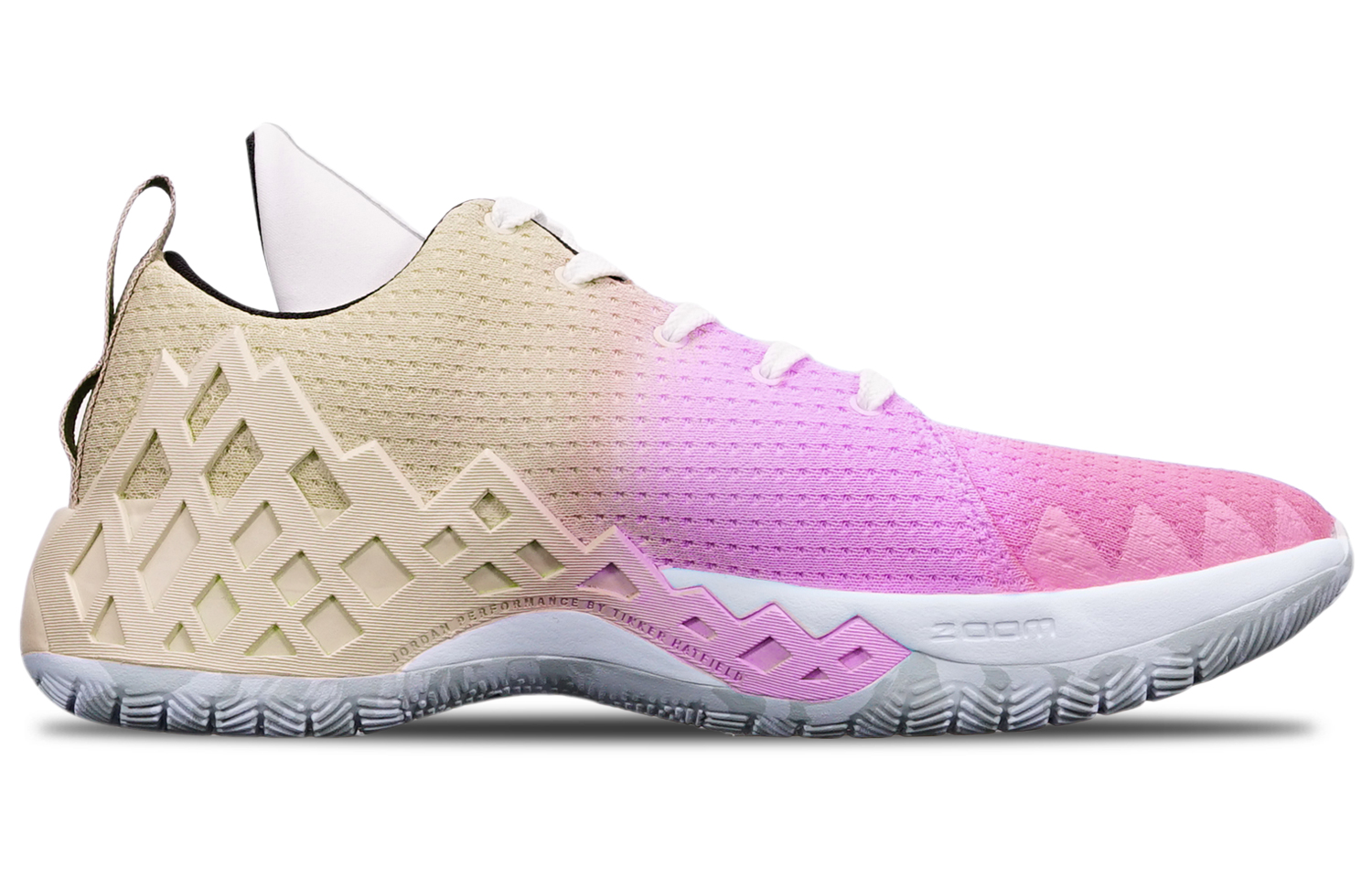 Lookbook 【訂製籃球鞋】Jordan Jumpman Diamond PF馬卡龍三色漸變 低筒 籃球鞋 男女同款 紅橙