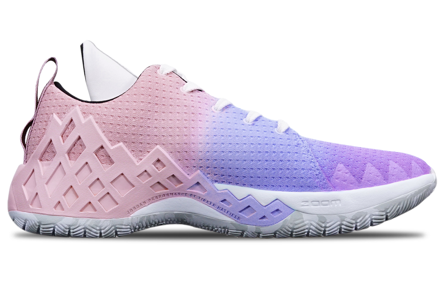 Lookbook [Kasut Custom] Air Jordan Jumpman Diamond Low 'Makaron Gradasi Ungu-Merah Jambu' CI1209-101(TeamT-实战紫粉渐变S-BOX)