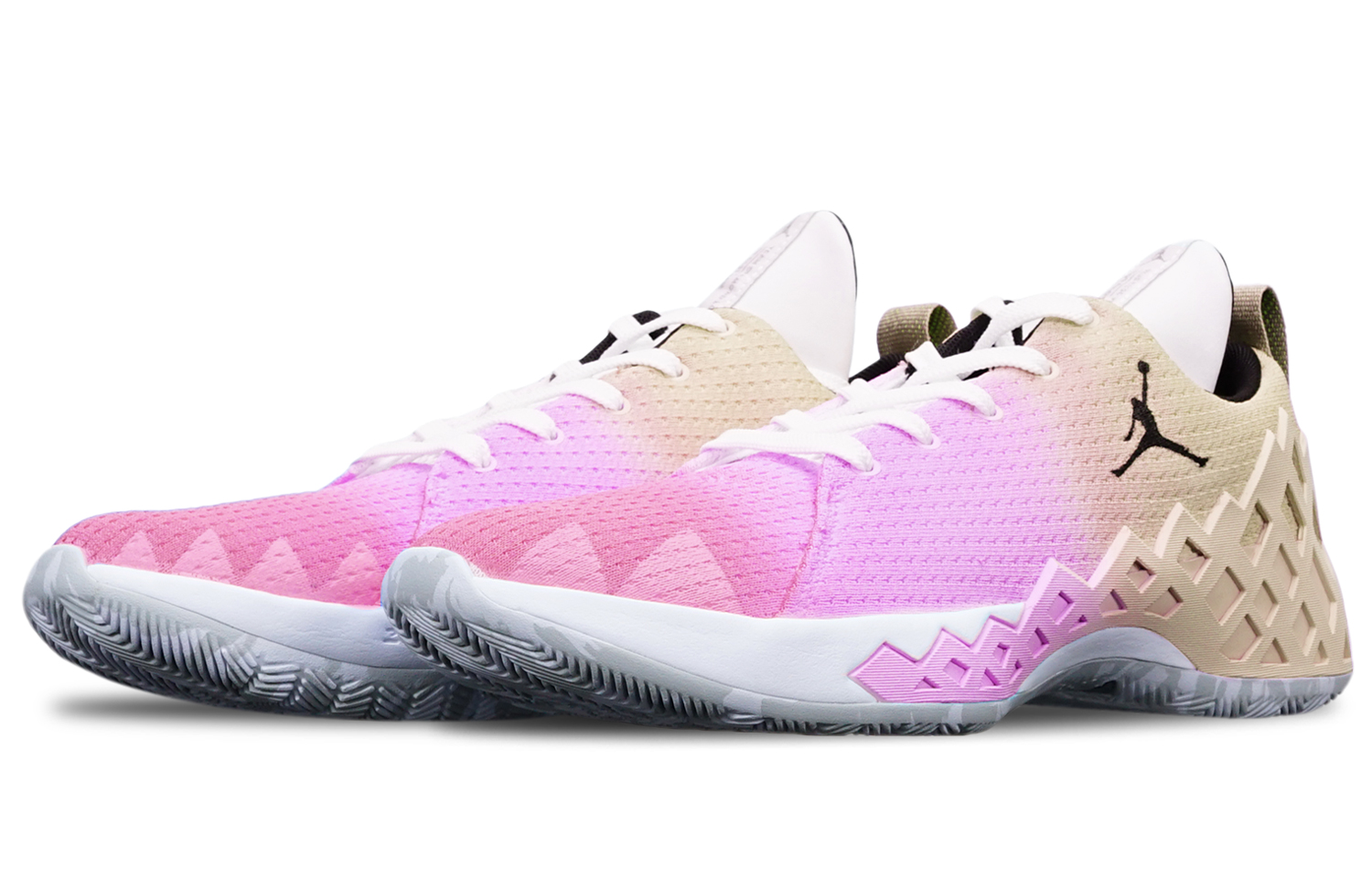 Shop 【訂製籃球鞋】Jordan Jumpman Diamond PF馬卡龍三色漸變 低筒 籃球鞋 男女同款 紅橙