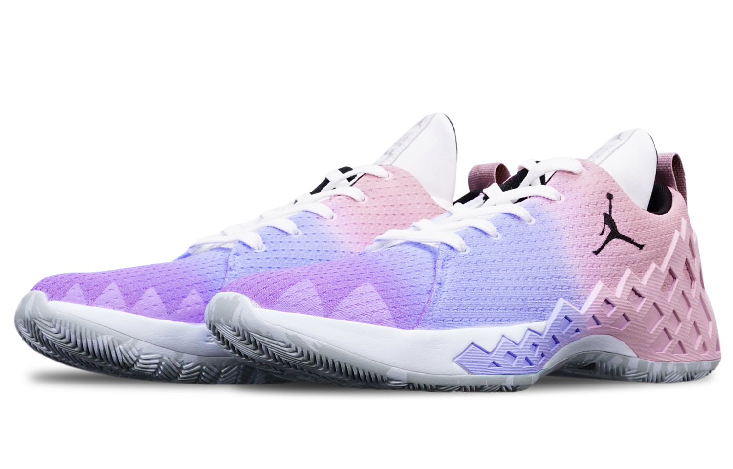 Shop [Kasut Custom] Air Jordan Jumpman Diamond Low 'Makaron Gradasi Ungu-Merah Jambu' CI1209-101(TeamT-实战紫粉渐变S-BOX)