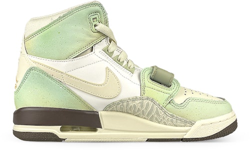 【訂製球鞋】 Jordan Legacy 312 CNY 極光 可撕小熊布貼 漸變暈染 高幫 復古籃球鞋 GS 白綠 Order 【訂製球鞋】 Jordan Legacy 312 CNY 極光 可撕小熊布貼 漸變暈染 高幫 復古籃球鞋 GS 白綠