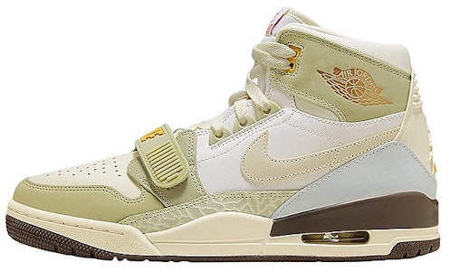 【訂製球鞋】 Jordan Legacy 312 CNY 極光 可撕小熊布貼 漸變暈染 高幫 復古籃球鞋 GS 白綠 Sizing 【訂製球鞋】 Jordan Legacy 312 CNY 極光 可撕小熊布貼 漸變暈染 高幫 復古籃球鞋 GS 白綠
