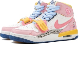 【客製化球鞋】Jordan Legacy 312 像素寶貝2 賽博霓虹 童趣 禮盒 高筒 復古籃球鞋 GS 粉白 Lookbook 【客製化球鞋】Jordan Legacy 312 像素寶貝2 賽博霓虹 童趣 禮盒 高筒 復古籃球鞋 GS 粉白