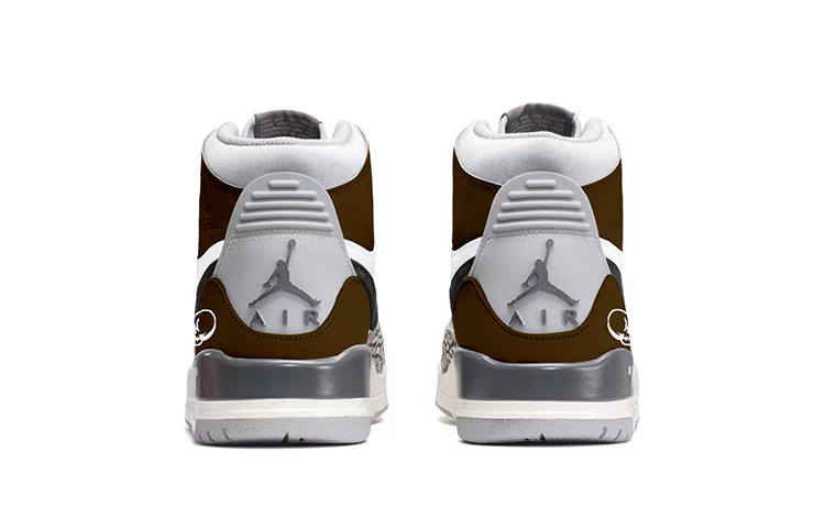 Shop 【訂製球鞋】 Jordan Legacy 312 潮流 鎧甲機器人 反叛骷髏 賽博龐克 高筒 復古籃球鞋 男款 灰水泥