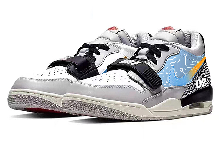 Lookbook [定制鞋款] Air Jordan Legacy 312 '赛博朋克白灰蓝' CD7069-101(Team56-科技蓝图)