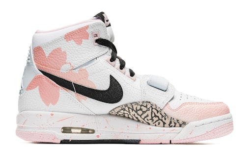 【定製球鞋】 Jordan Legacy 312 野鶴製造 漸變粉櫻 清爽小眾 百搭 刺繡 高幫 復古籃球鞋 GS 粉白 Order 【定製球鞋】 Jordan Legacy 312 野鶴製造 漸變粉櫻 清爽小眾 百搭 刺繡 高幫 復古籃球鞋 GS 粉白