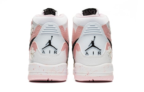 【定製球鞋】 Jordan Legacy 312 野鶴製造 漸變粉櫻 清爽小眾 百搭 刺繡 高幫 復古籃球鞋 GS 粉白 Shop 【定製球鞋】 Jordan Legacy 312 野鶴製造 漸變粉櫻 清爽小眾 百搭 刺繡 高幫 復古籃球鞋 GS 粉白