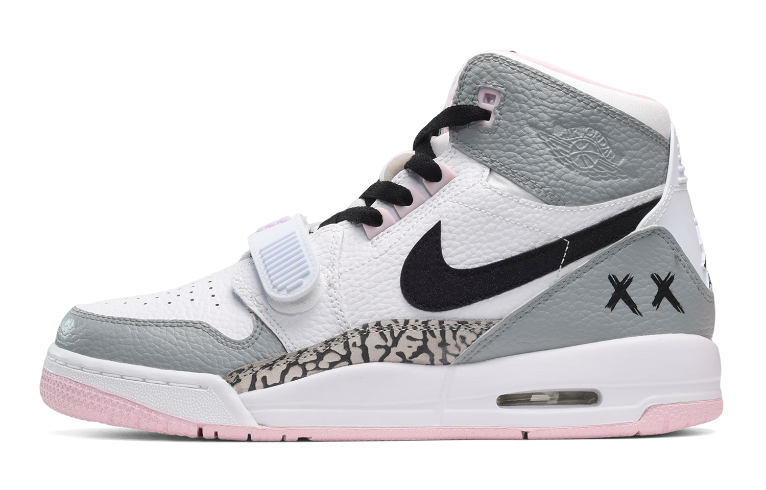 Buy [Kasut Custom] Air Jordan Legacy 312 'Grafiti Hitam Putih Kelabu' AT4040-106(TeamE-女款涂鸦叉叉黑白灰)