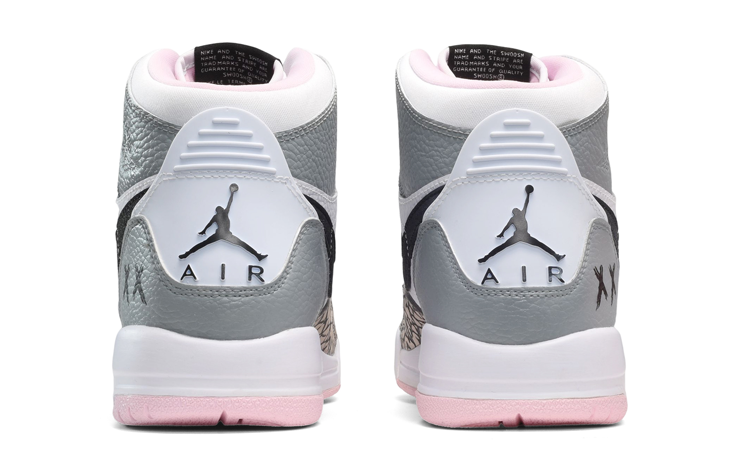 Shop [Kasut Custom] Air Jordan Legacy 312 'Grafiti Hitam Putih Kelabu' AT4040-106(TeamE-女款涂鸦叉叉黑白灰)