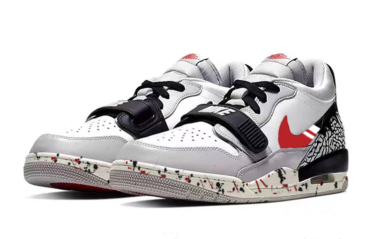 Lookbook 定制鞋 Air Jordan Legacy 312 '灰黑红泼墨' CD7069-101(Team56-流体泼墨)