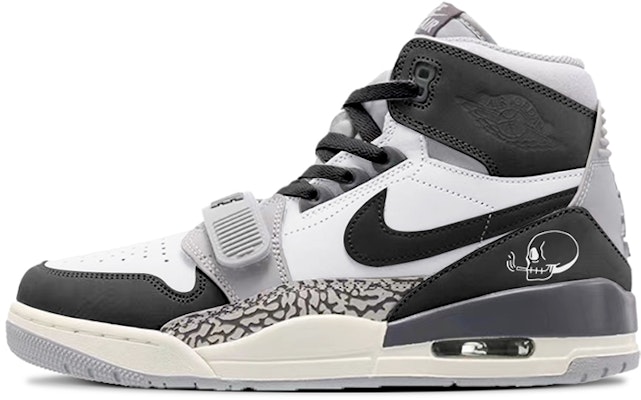 【定制球鞋】Jordan Legacy 312 灰色水泥 骷髅塗鴉 鎧甲機器人 賽博朋克 高筒 復古籃球鞋 男款 黑白灰 Buy 【定制球鞋】Jordan Legacy 312 灰色水泥 骷髅塗鴉 鎧甲機器人 賽博朋克 高筒 復古籃球鞋 男款 黑白灰