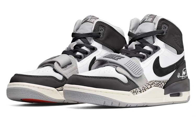 Lookbook [Sepatu Kustom] Air Jordan Legacy 312 'Abu Semen - Grafiti Tengkorak' AV3922-002(TeamY-男款灰水泥骷髅涂鸦深灰)