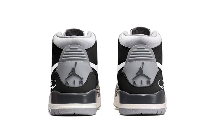 Shop [Sepatu Kustom] Air Jordan Legacy 312 'Abu Semen - Grafiti Tengkorak' AV3922-002(TeamY-男款灰水泥骷髅涂鸦深灰)