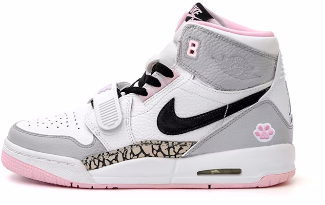 【定制球鞋】Jordan Legacy 312 氣泡水母 瞌睡小貓 高幫 復古籃球鞋 GS 灰粉白 Buy 【定制球鞋】Jordan Legacy 312 氣泡水母 瞌睡小貓 高幫 復古籃球鞋 GS 灰粉白