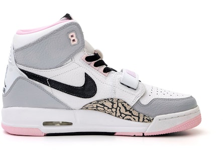 【定制球鞋】Jordan Legacy 312 氣泡水母 瞌睡小貓 高幫 復古籃球鞋 GS 灰粉白 Order 【定制球鞋】Jordan Legacy 312 氣泡水母 瞌睡小貓 高幫 復古籃球鞋 GS 灰粉白