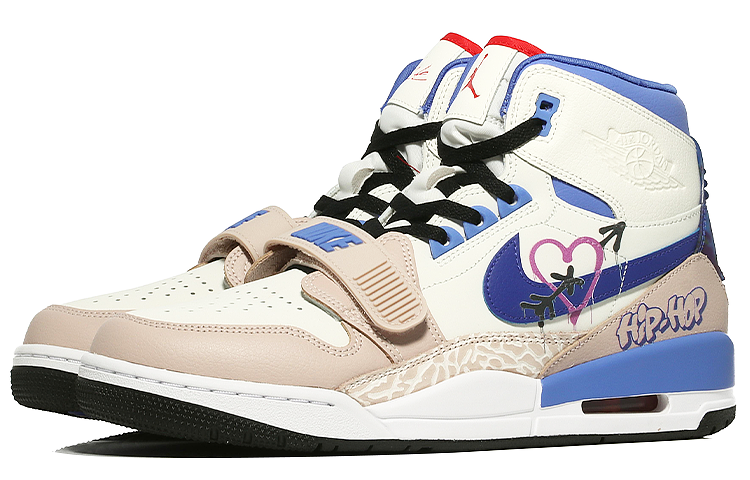 Lookbook [Sepatu Custom] Air Jordan Legacy 312 'Heart Graffiti Street Love Coklat Tan' FD4332-141(Team10-穿心涂鸦）