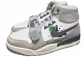 【定製球鞋】 Jordan Legacy 312 可愛熊貓 抱竹熊貓 慵懶大熊貓 高幫 復古籃球鞋 男款 灰水泥 Lookbook 【定製球鞋】 Jordan Legacy 312 可愛熊貓 抱竹熊貓 慵懶大熊貓 高幫 復古籃球鞋 男款 灰水泥