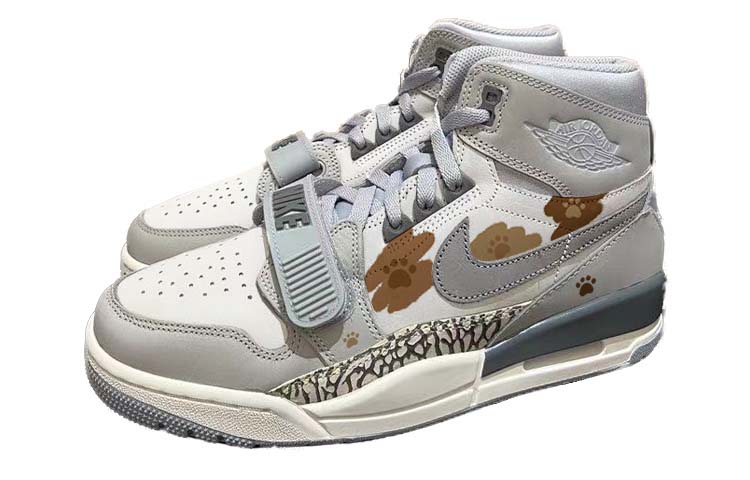 Lookbook [Maßgeschneiderte Schuhe] Air Jordan Legacy 312 ''Maillard Bear Home - Cement Grau'' AV3922-002-471336