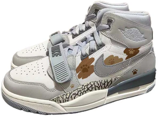 【客製化球鞋】Jordan Legacy 312 美拉德設計 熊宅 耐磨防滑 高筒 復古籃球鞋 男款 水泥灰 Lookbook 【客製化球鞋】Jordan Legacy 312 美拉德設計 熊宅 耐磨防滑 高筒 復古籃球鞋 男款 水泥灰