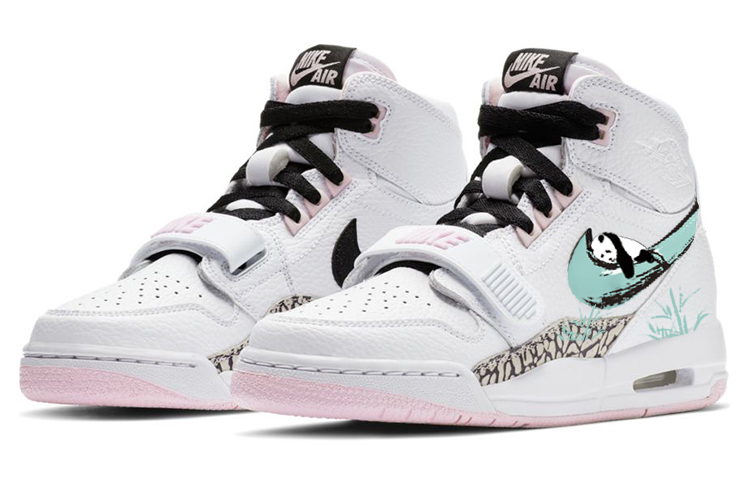 Lookbook 에어 조던 레거시 312 "판다 뱀부" 화이트-그린-핑크 (커스텀) AT4040-106(Team56-熊猫抱竹)