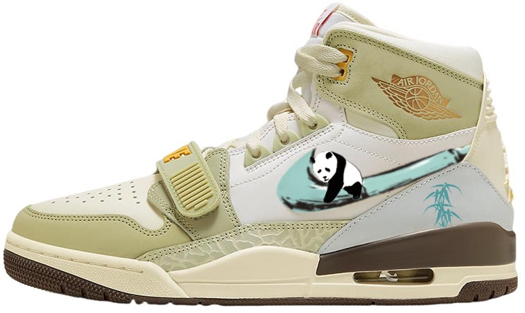 custom-shoes-air-jordan-legacy-312-panda-hugging-bamboo-white-green