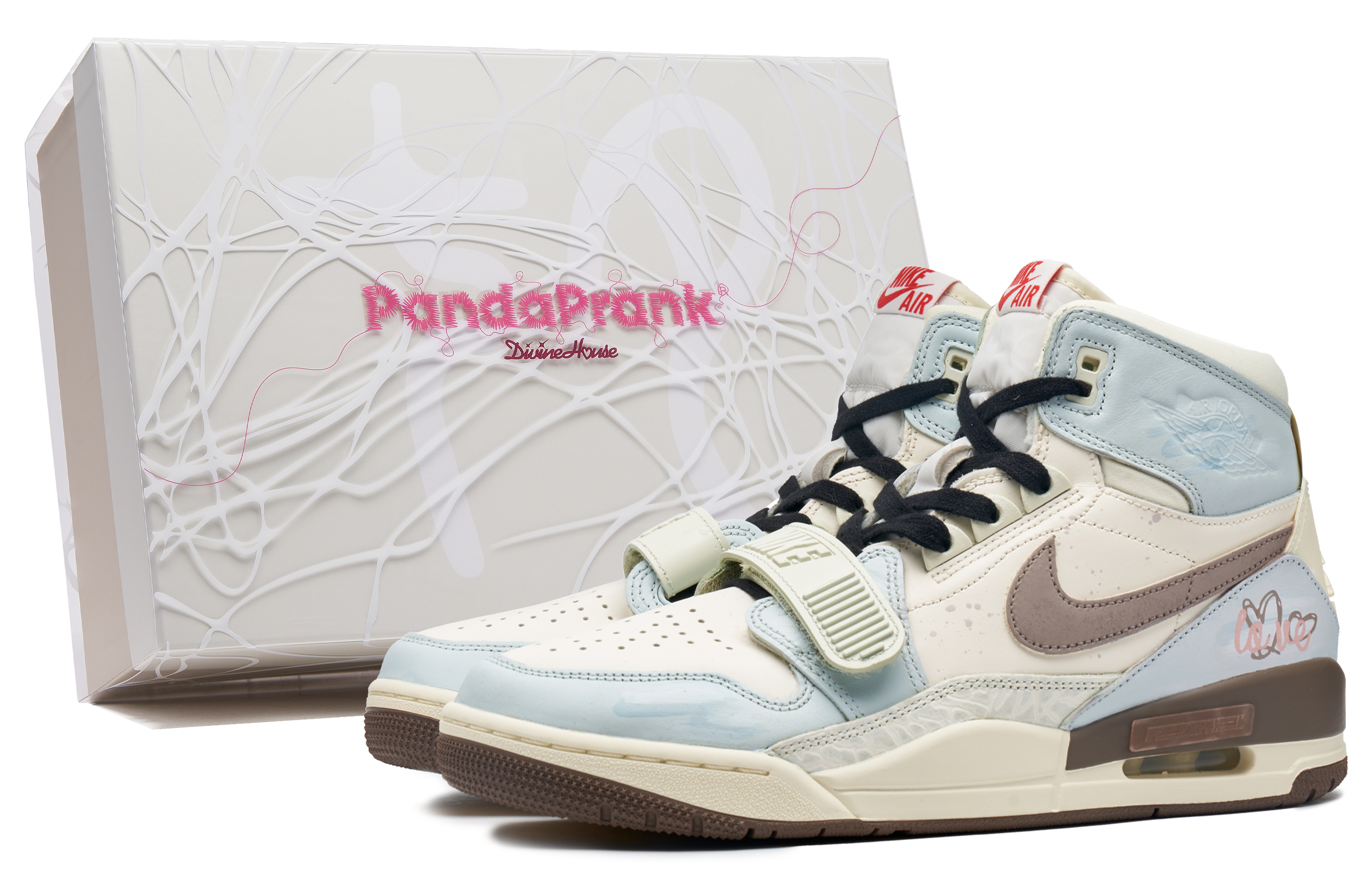 Buy 【客製球鞋】 Jordan Legacy 312 熊貓惡作劇 冰藍海鹽 復古 磨舊 復古籃球鞋 男款 棕粉藍