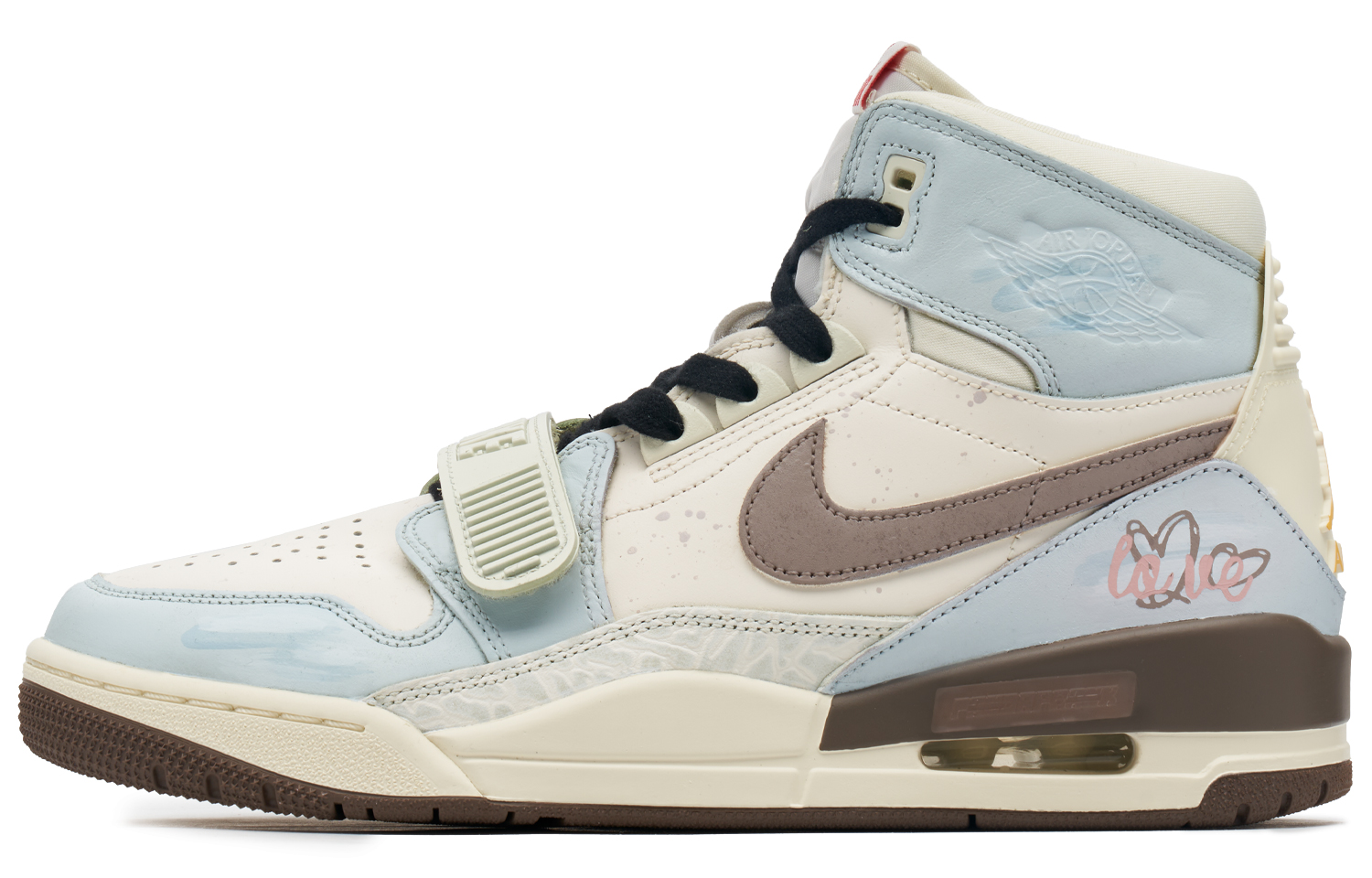 Order 【客製球鞋】 Jordan Legacy 312 熊貓惡作劇 冰藍海鹽 復古 磨舊 復古籃球鞋 男款 棕粉藍