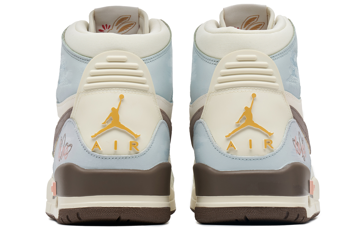 Purchase 【客製球鞋】 Jordan Legacy 312 熊貓惡作劇 冰藍海鹽 復古 磨舊 復古籃球鞋 男款 棕粉藍