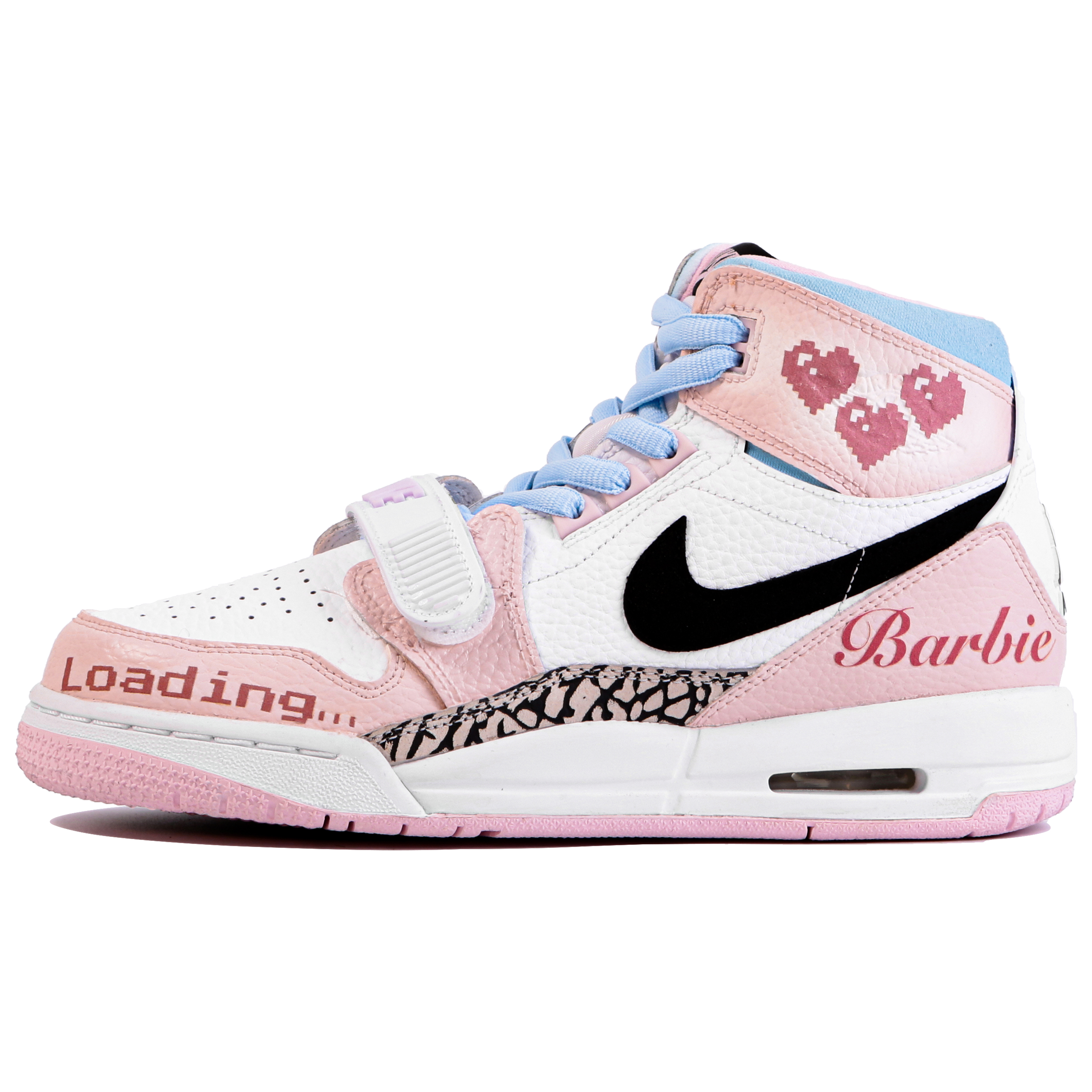 [Custom Shoes] Air Jordan Legacy 312 'Pixel Baby Pink White'
