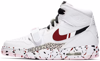 【訂製球鞋】Jordan Legacy 312 潮酷碰墨 紅色釦子 潮流通用 夏日外出 高筒 復古籃球鞋 GS 白紅黑 Buy 【訂製球鞋】Jordan Legacy 312 潮酷碰墨 紅色釦子 潮流通用 夏日外出 高筒 復古籃球鞋 GS 白紅黑