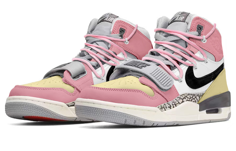 Lookbook [カスタムシューズ] エアジョーダン レガシー 312 'サクラ サイバーパンク ピンク ホワイト グレー' AV3922-002(TeamY-男款樱花少年粉白灰)