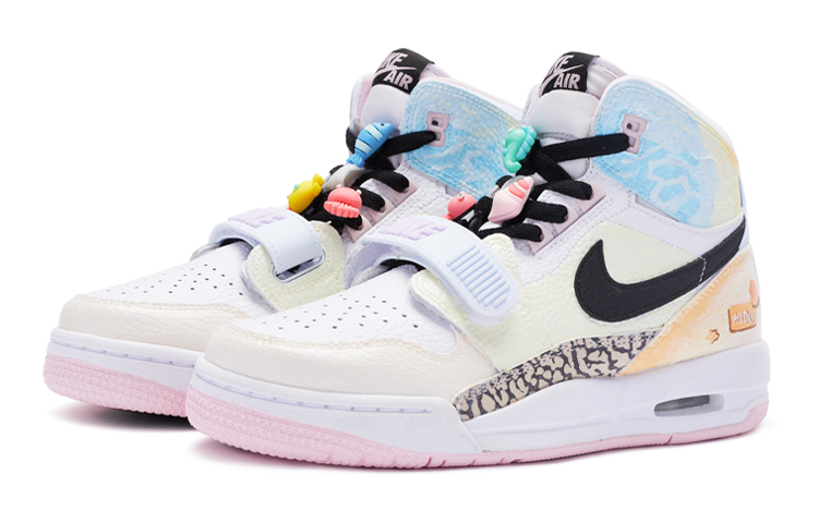 Lookbook [Kasut Kustom] Air Jordan Legacy 312 'Pasir dan Merah Jambu-Biru' AT4040-106(TeamR-女款沙滩米白粉蓝)