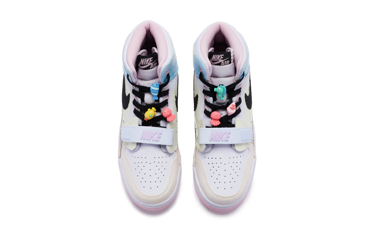 Shop [Kasut Kustom] Air Jordan Legacy 312 'Pasir dan Merah Jambu-Biru' AT4040-106(TeamR-女款沙滩米白粉蓝)