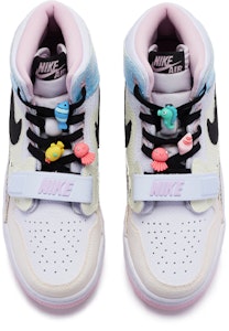 【定制球鞋】Jordan Legacy 312 沙灘 手繪噴繪 復古籃球鞋 GS 米白粉藍 Shop 【定制球鞋】Jordan Legacy 312 沙灘 手繪噴繪 復古籃球鞋 GS 米白粉藍