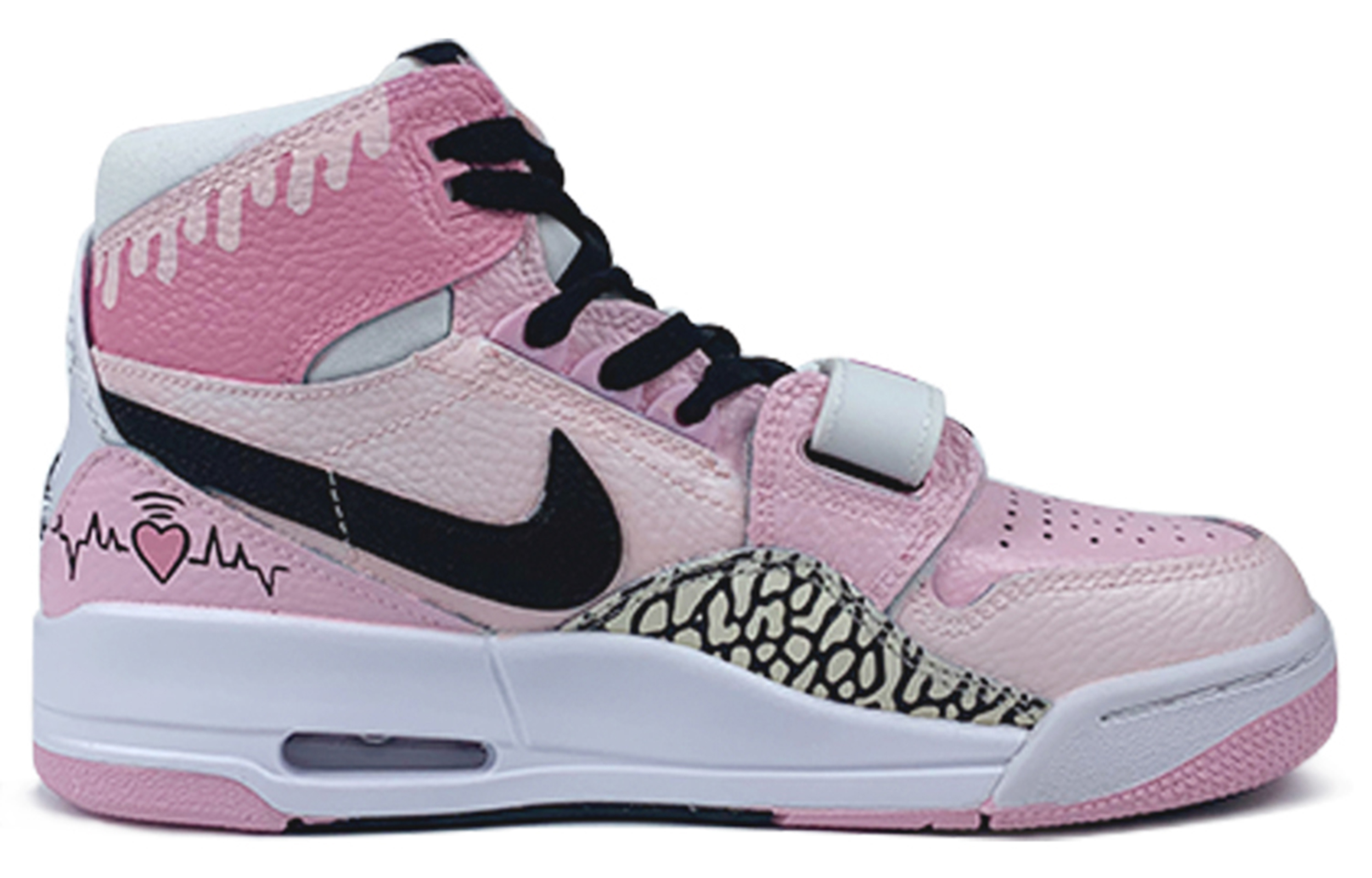 Order 【客製化球鞋】Jordan Legacy 312 草莓甜心 高筒 復古 籃球鞋 GS 粉白