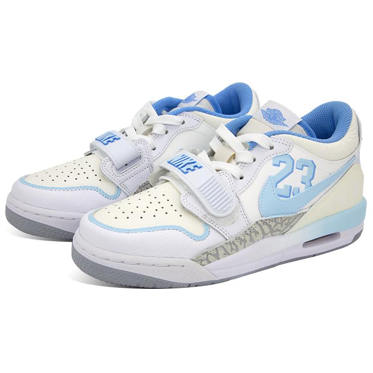Shop 【訂製球鞋】Jordan Legacy 312 潮流前衛 精緻細節 耐磨透氣 耐磨透氣 低筒 復古籃球鞋 GS 白藍