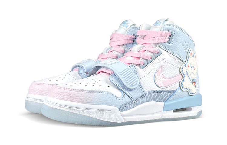 Lookbook カスタムAJ312 白青ピンク"スノーフレークブラッシュ" FV8118-141(Team116-312背包兔)