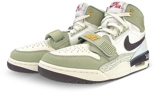 【定製籃球鞋】 Jordan Legacy 312 球場精靈 不解 高筒 復古籃球鞋 男款 白綠金 Lookbook 【定製籃球鞋】 Jordan Legacy 312 球場精靈 不解 高筒 復古籃球鞋 男款 白綠金