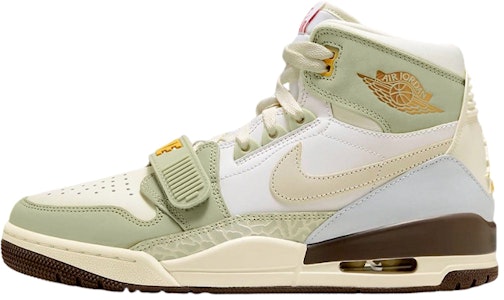 【定製籃球鞋】 Jordan Legacy 312 球場精靈 不解 高筒 復古籃球鞋 男款 白綠金 Details for 【定製籃球鞋】 Jordan Legacy 312 球場精靈 不解 高筒 復古籃球鞋 男款 白綠金