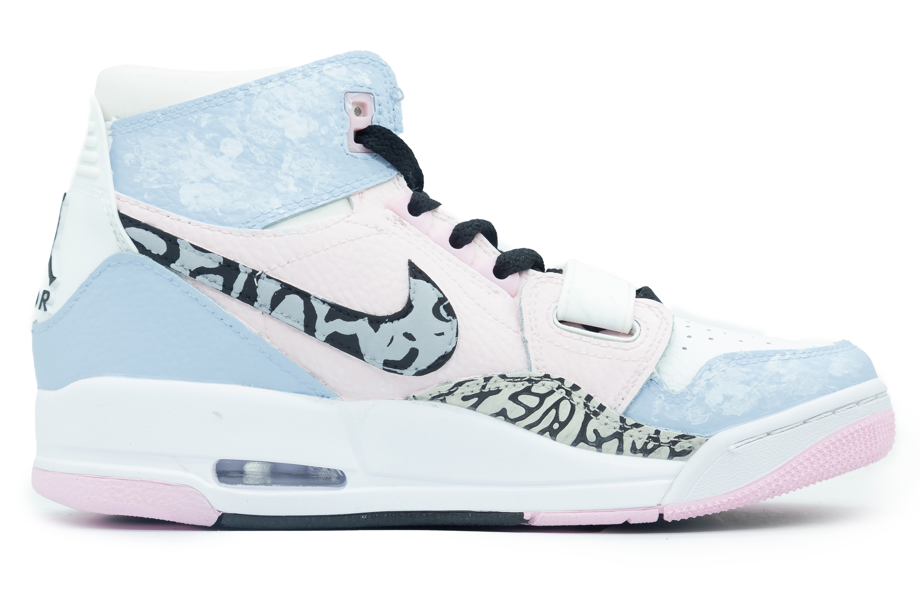 Order [Kasut Custom] Air Jordan Legacy 312 'Putih Merah Jambu Biru Leopard' AT4040-106(Team28-女款豹纹小野猫)