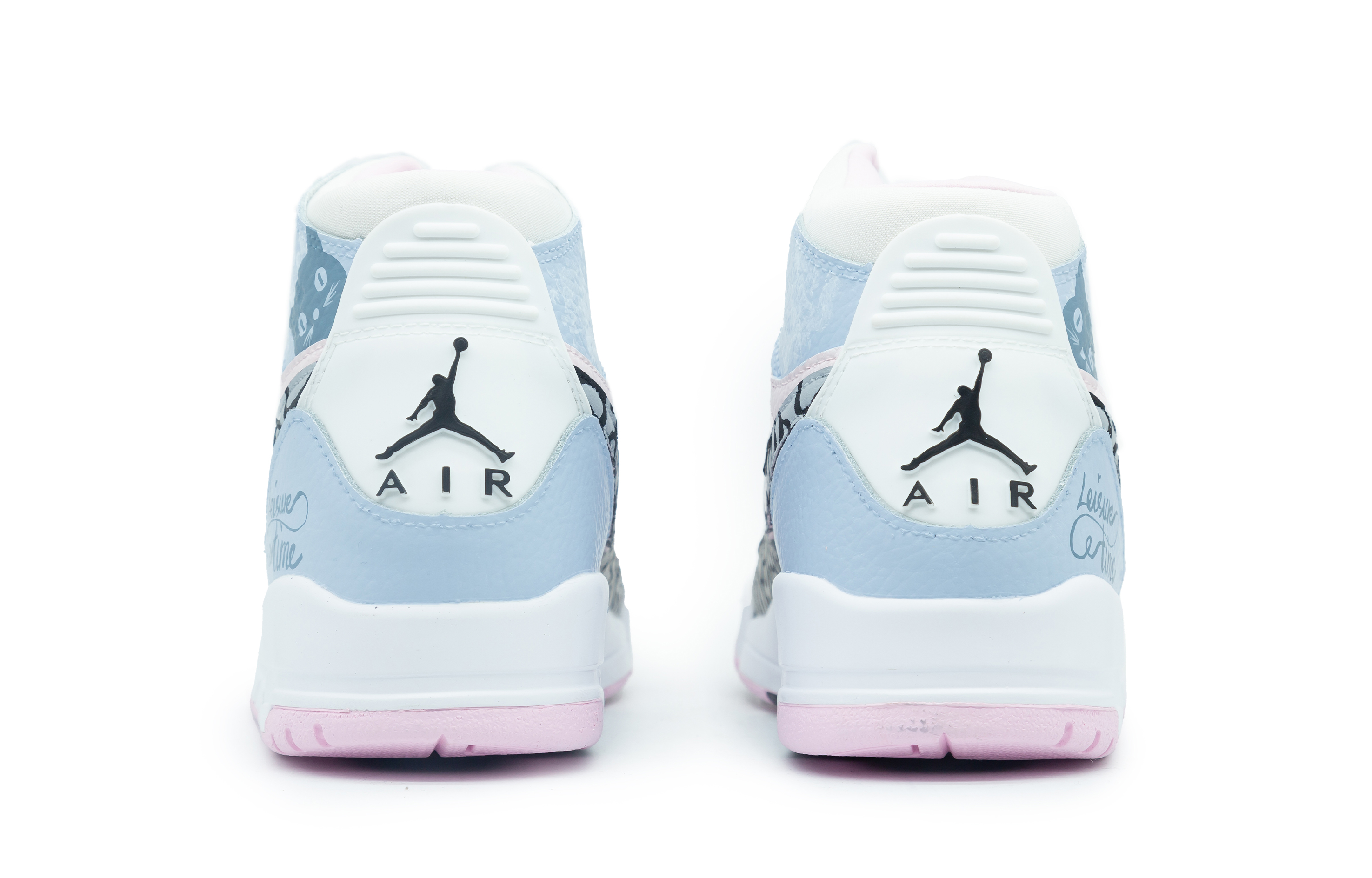 Shop [Kasut Custom] Air Jordan Legacy 312 'Putih Merah Jambu Biru Leopard' AT4040-106(Team28-女款豹纹小野猫)