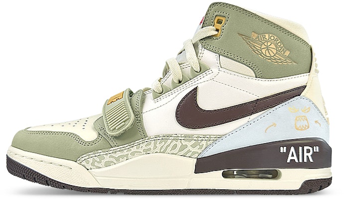 【訂製籃球鞋】Jordan Legacy 312 球場精靈 兔年限定 活力 高筒 復古籃球鞋 男款 白綠金 Buy 【訂製籃球鞋】Jordan Legacy 312 球場精靈 兔年限定 活力 高筒 復古籃球鞋 男款 白綠金
