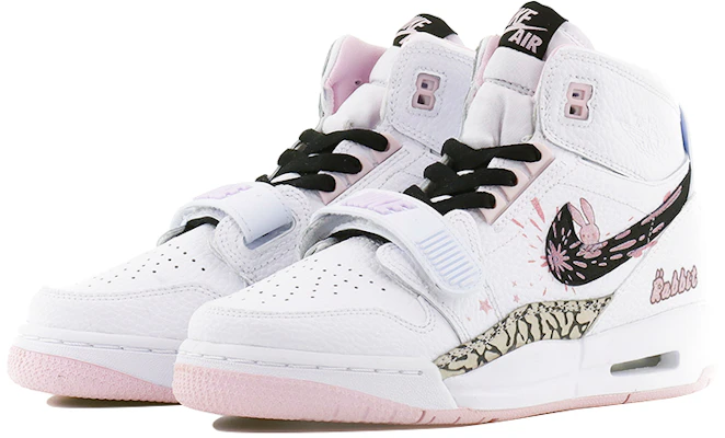 【定制球鞋】Jordan Legacy 312 潮流兔年 流星流氓兔 經典可愛 高幫 復古籃球鞋 GS 櫻花粉白 Lookbook 【定制球鞋】Jordan Legacy 312 潮流兔年 流星流氓兔 經典可愛 高幫 復古籃球鞋 GS 櫻花粉白