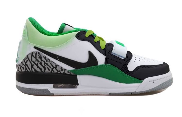 Lookbook [定制鞋] Air Jordan Legacy 312 低帮'复古黑白绿' FN3407-101(Team拾玖-鸵鸟皮312S-BOX）